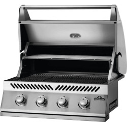 Barbecue Gaz Encastrable Built-In Bi Serie 32 4 Brûleurs - NAPOLEON ouvert de coté