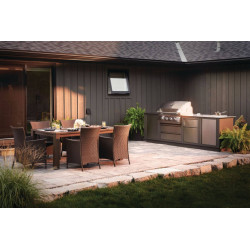 Barbecue Gaz Encastrable Built-In Bi Serie 32 4 Brûleurs - NAPOLEON mise en situation