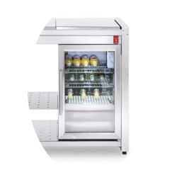Table Oasi 97 Ice avec Réfrigérateur d'Extérieur, évier et mitigeur - Plancha PLANET