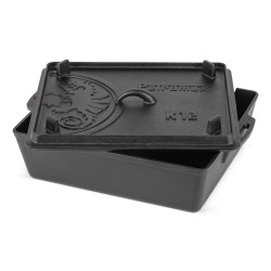 Marmite à gratin en fonte rectangulaire k12  - PETROMAX ouvert