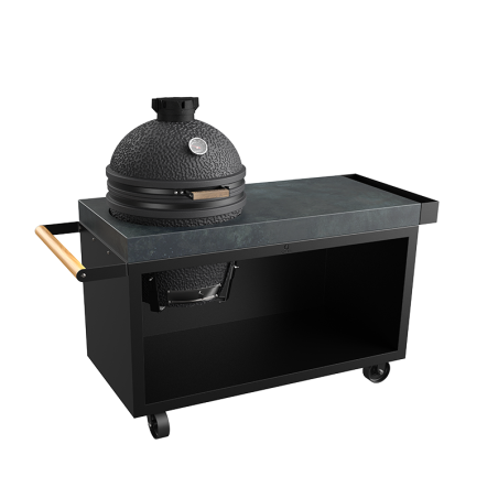 Table Black 135 PRO Béton OFYR avec Kamado URBAN Solo Large The Bastard