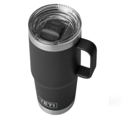 Rambler 591 ml Travel Mug Noir - YETI de dessus