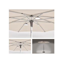 Eclairage Osyrion 2 Spots Led à Batterie avec Télécommande exemple glatz parasol