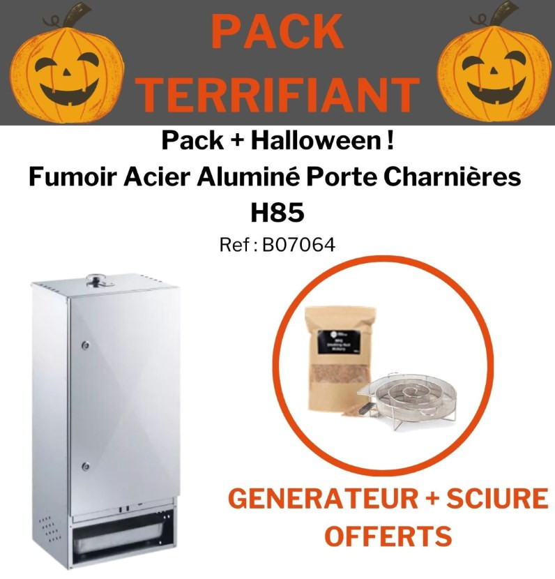 Pack + Halloween Fumoir Acier Aluminé Porte Charnières H85