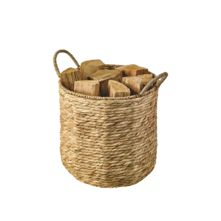 Corbeille à Bois Bali en jonc naturel Diam40 DIXNEUF