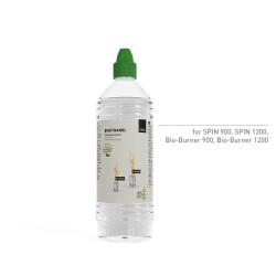 bouteille de Bio-ethanol Liquide 1L (Pour Spin HOFATS) avec indications
