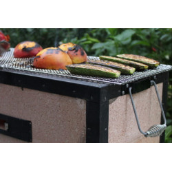 Barbecue Japonais Konro Stove en action avec legumes