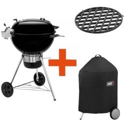 Pack + Barbecue Charbon Master-Touch Gbs Premium E-5775 57 avec Grille Gbs Inox + Grille de Saisie Gbs + Housse Premium