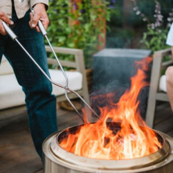 Bonfire Brasero en inox bone solo stove utilisé