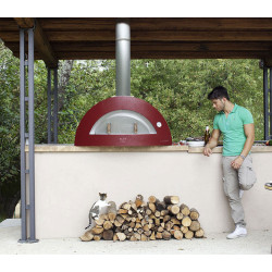 Four Bois Moderno 5 Pizze Rouge Antique vue d'ambiance