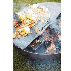 1/2 Plancha Acier Carbone pour Brasero Jack 75 & Modern 75 - BARBECOOK