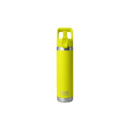 Bouteille Rambler 18 Oz à Paille Firefly Yellow - YETI vue face