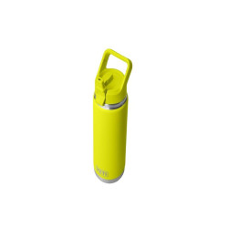 Bouteille Rambler 18 Oz à Paille Firefly Yellow - YETI vue dessus