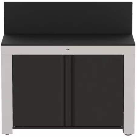 Meuble de Cuisine ENO Inox et Acier Galvanisé Noir Felix 120 X 60