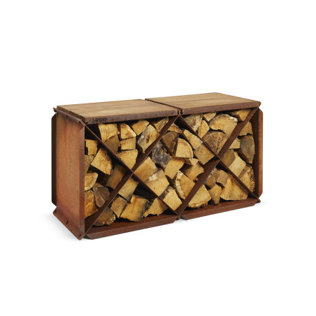 Range-bûches Bloxx Corten RB73
