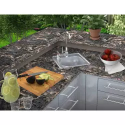 Evier avec Mitigeur Sunstone 41 x 44 (Réf. A-Ss17) en ambiance extérieur