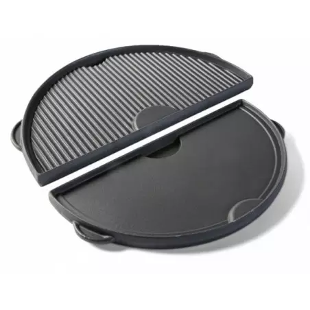 Demi-Plaque de Cuisson / Plancha Reversible en Fonte BIG GREEN EGG L