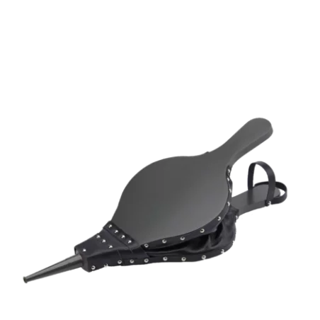 Soufflet Color Gris Anthracite - Cuir Noir