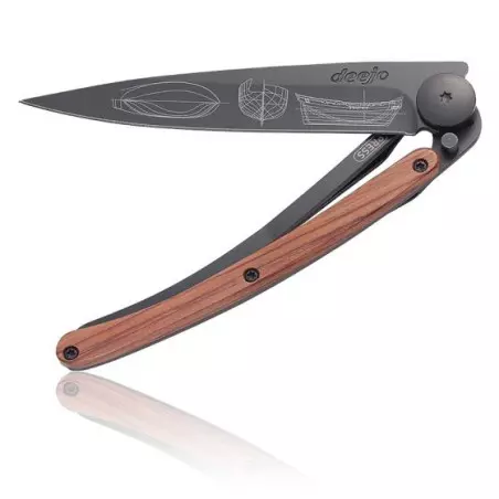 Couteau DEEJO Tatoo 37G Bois de Rose Gallion