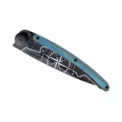 Couteau DEEJO Black 37G Hêtre Bleu Terra Incognita fermé