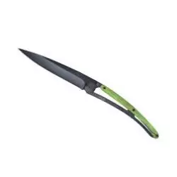 Couteau DEEJO 37G Black Hêtre Vert ouvert