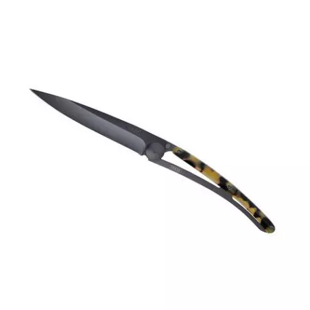 Couteau DEEJO 37G Black - Tortue Foncée