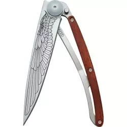 Couteau DEEJO Tatoo 37G - Aile - Bois de Rose