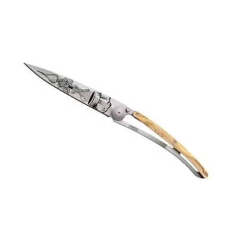 Couteau DEEJO Tattoo Titane 37G - Olivier - Chef
