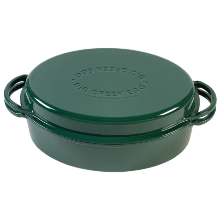 Cocotte en Fonte Ovale 5,2L 35cm BIG GREEN EGG L XL 2Xl