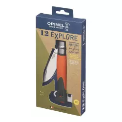 Packaging Couteau OPINEL N°12 Explore Softgrip Kaki / Orange