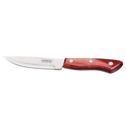 Couteau à Steak Jumbo Pleine Soie Manche XL Rouge 24 cm TRAMONTINA