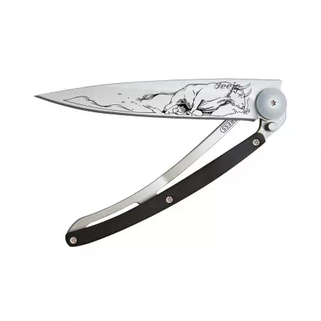 Couteau DEEJO Tattoo 37G - Ebene - Taureau