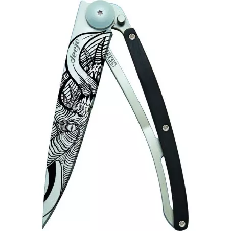 Couteau DEEJO Tatoo 37G - Demon - Grenadille