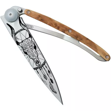 Couteau DEEJO Tatoo 37G - Attrape Rêve - Genevrier