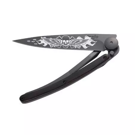 Couteau DEEJO Tatoo Black 37G - Angels - Grenadille
