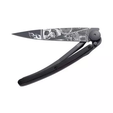 Couteau DEEJO Tatoo Black 37G - Ride Or Die - Ebene
