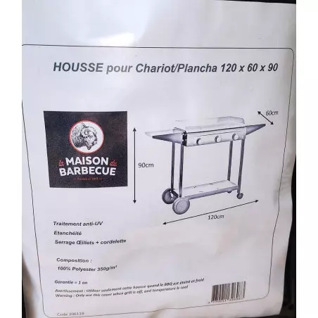Housse pour Plancha sur Chariot 120 x 60 x H90cm