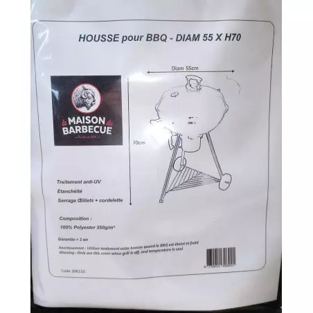 Housse Barbecue Rond Diam 55 x H77cm - LMDB
