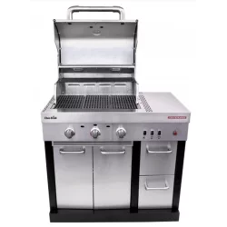 Ensemble Barbecue Gaz & Meuble Ultimate 3200 - CHAR BROIL ouvert