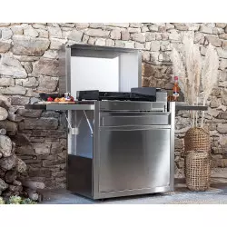 Pack + Plancha Premium 75 Inox sur chariot IRL
