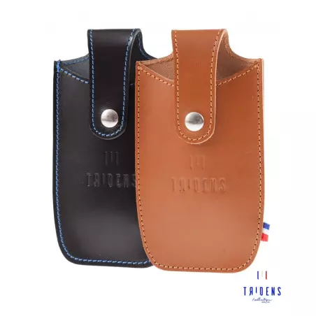 Etui cuir noir pour fourchette à viande Tridens