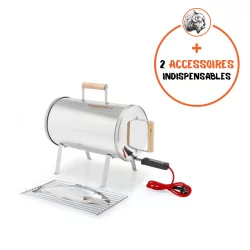 Pack + Fumoir Electrique Inox Otto 64X26X36 cm - BARBECOOK