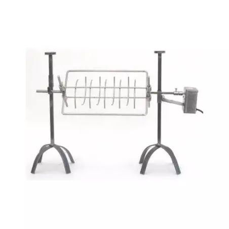 TOURNEBROCHE ANGLAISE 10KG 80CM ACIER SUR PIEDS