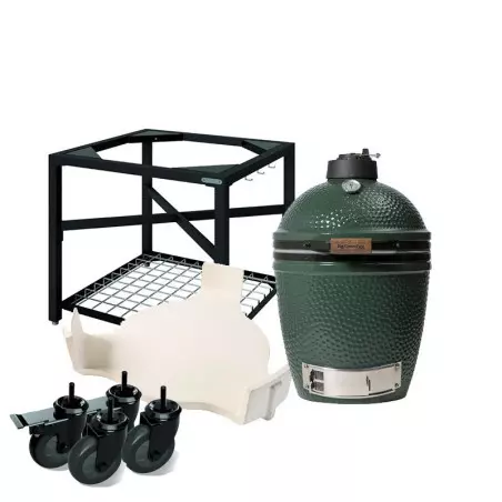 pack start big green egg medium avec table modulaire et conveggtor