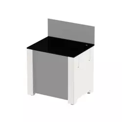 Plateau Surbaissé Plancha pour Modulo Noir & Inox - ENO de profil