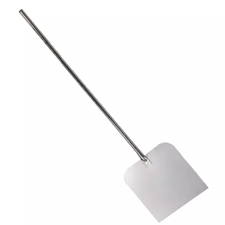 Pelle à pizza - tarte flambée carrée INOX 31cm & manche 96cm