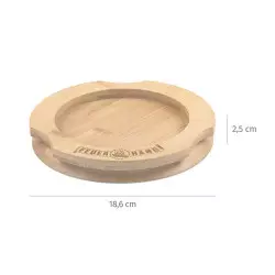 Socle en Bois pour Lampe Tempête Feuerhand 276 dimensions