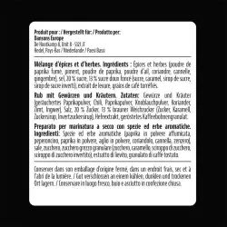 Sweet Heat Rub - PIT BOSS ingrédients