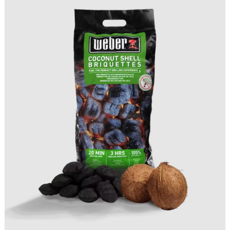 Sac de 8Kg de Briquettes Noix de Coco WEBER