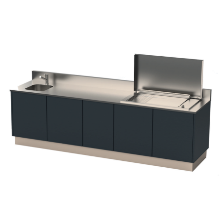 Cuisine 5 Éléments SLIM 2.9 INOX - ATLANTIC INOX - L 2,95 m